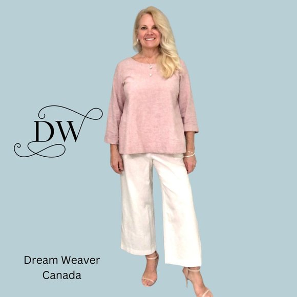 Wide Leg Pants | Cream Linen - Picture 1 of 8